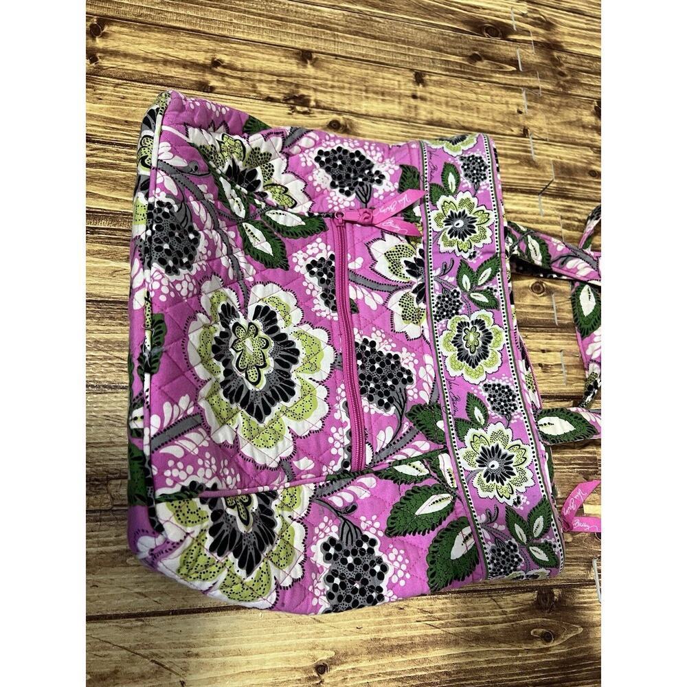 True Vera Bradley Large Toggle Shoulder Tote Pink Mod Floral 14 x 17 - Picture 2 of 9